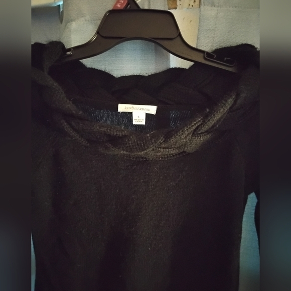 COPY - John Paul Richard - Black Crotchet Crewneck Sweater NWOT - Picture 2 of 3